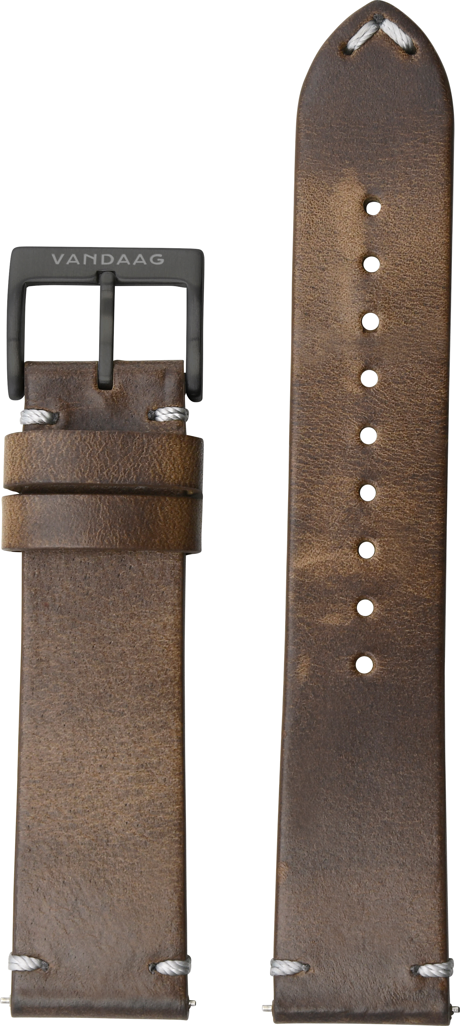 Horween-leather strap,  light brown, DLC-Closure