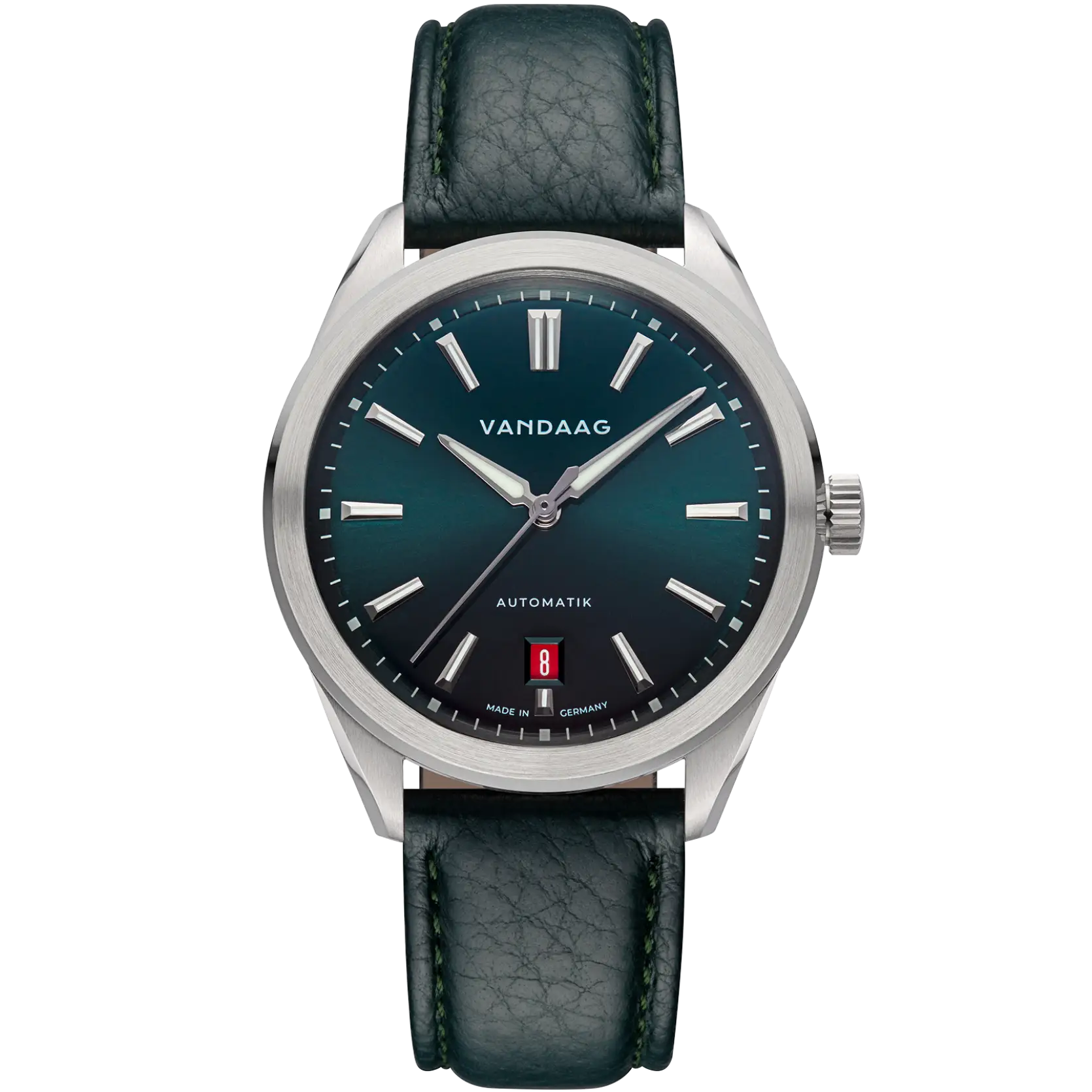 Leather strap with red date disc