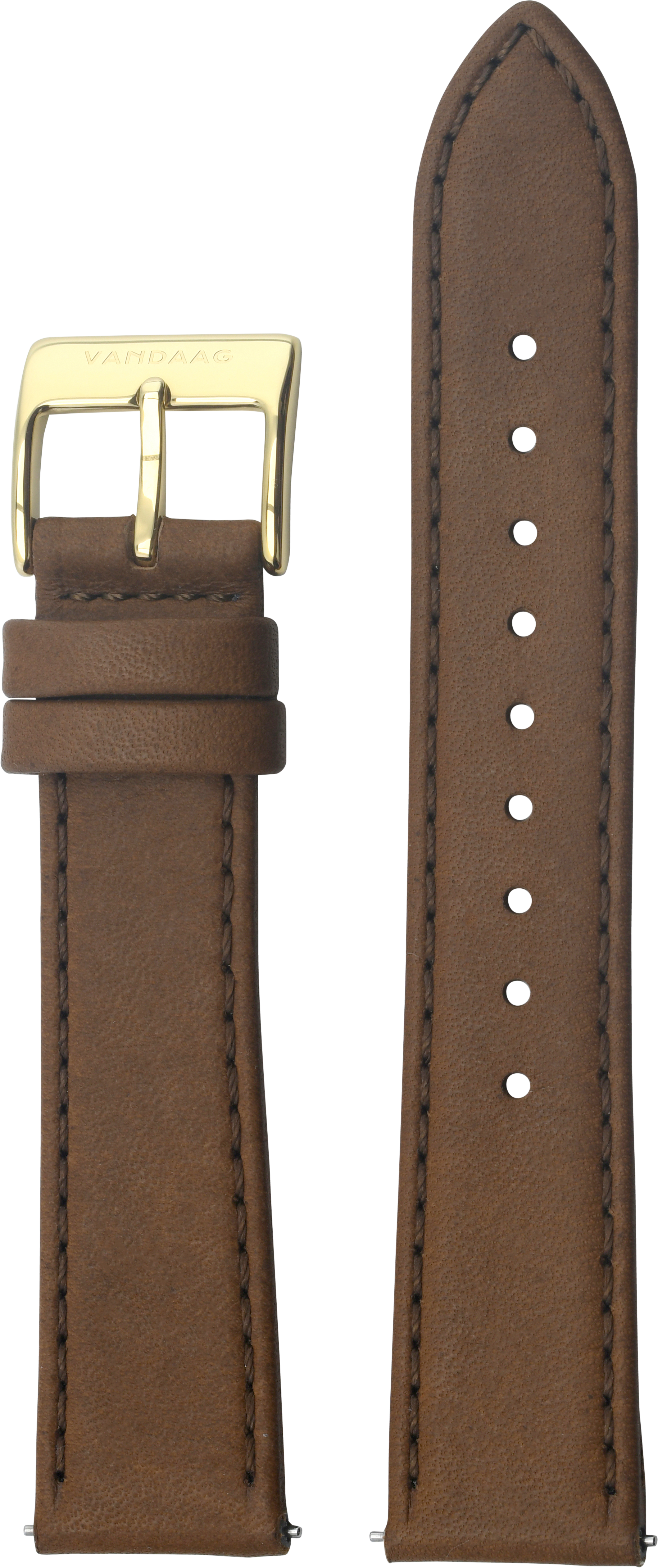 Leather strap 20mm, light-brown
