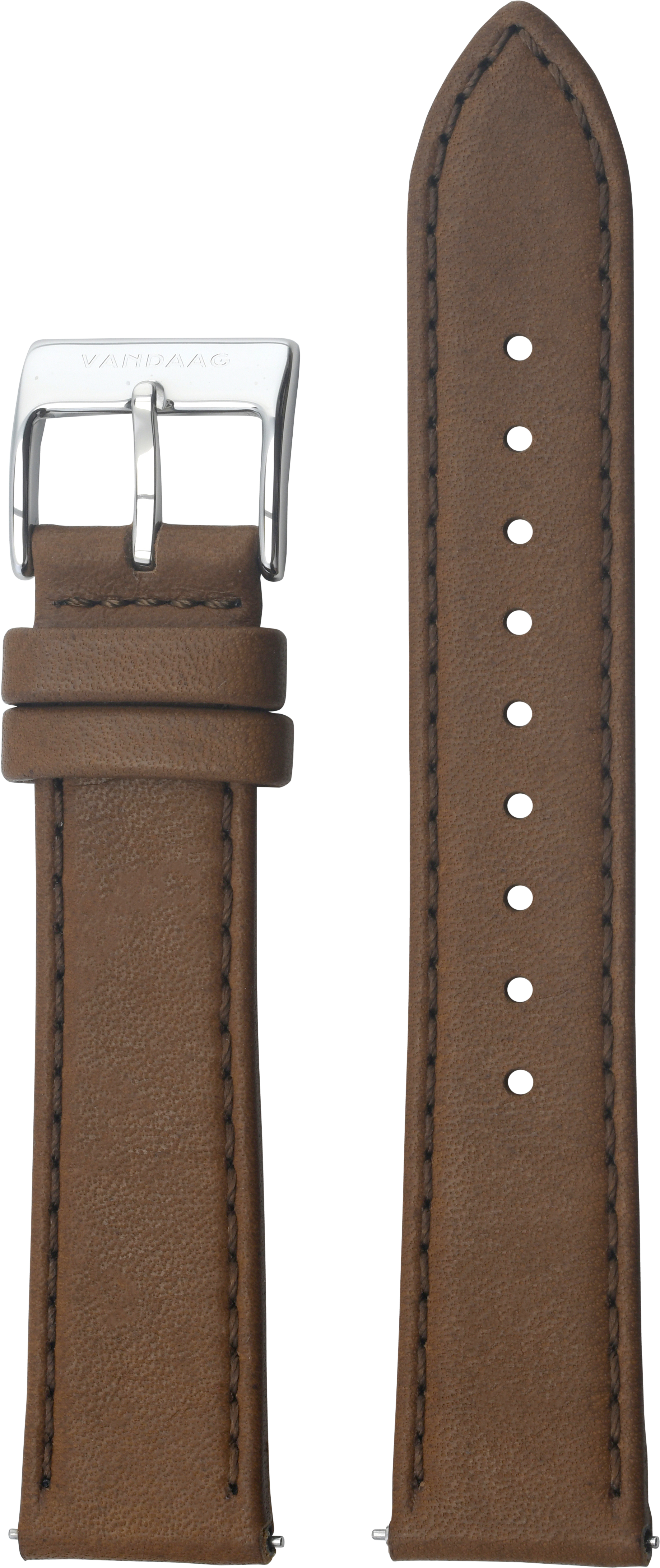 Leather strap 20mm, light-brown