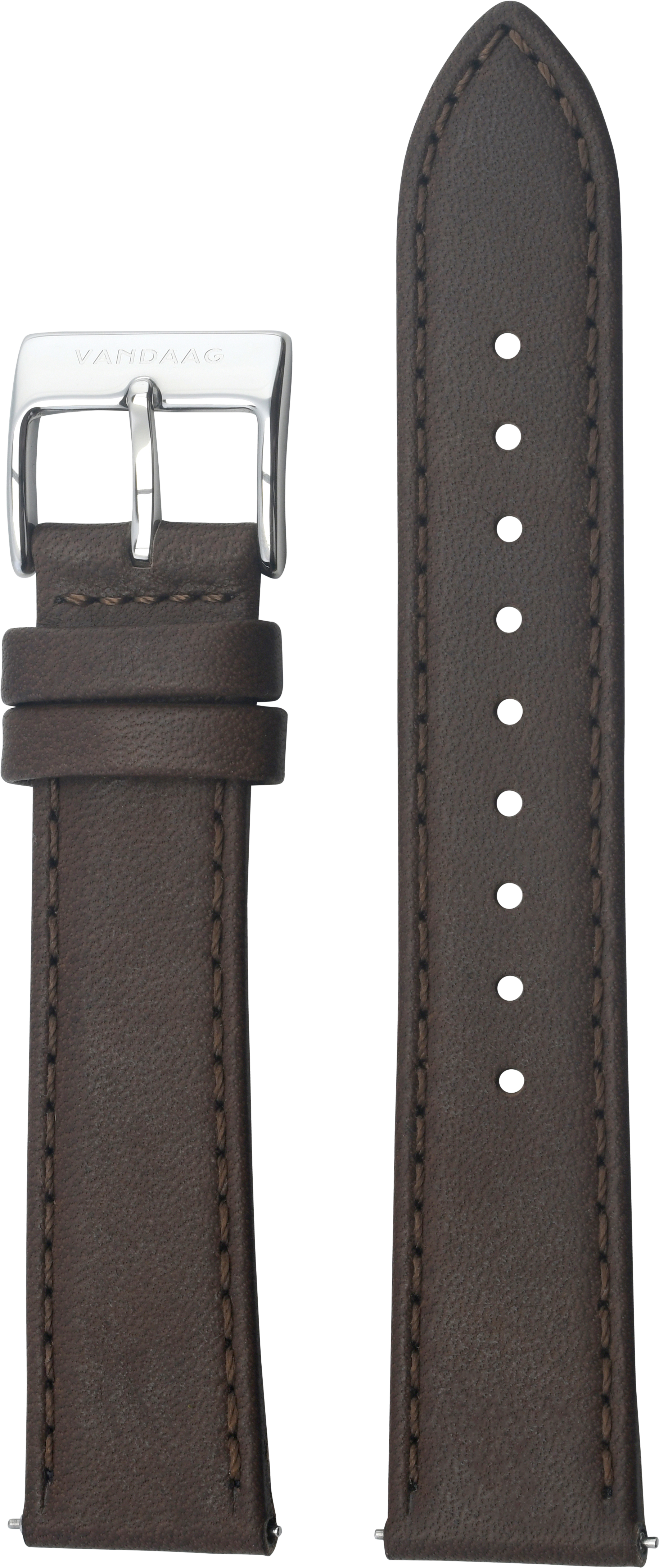 Leather strap, dark brown